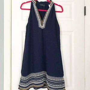 THML Navy embroidered dress Size small